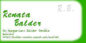 renata balder business card